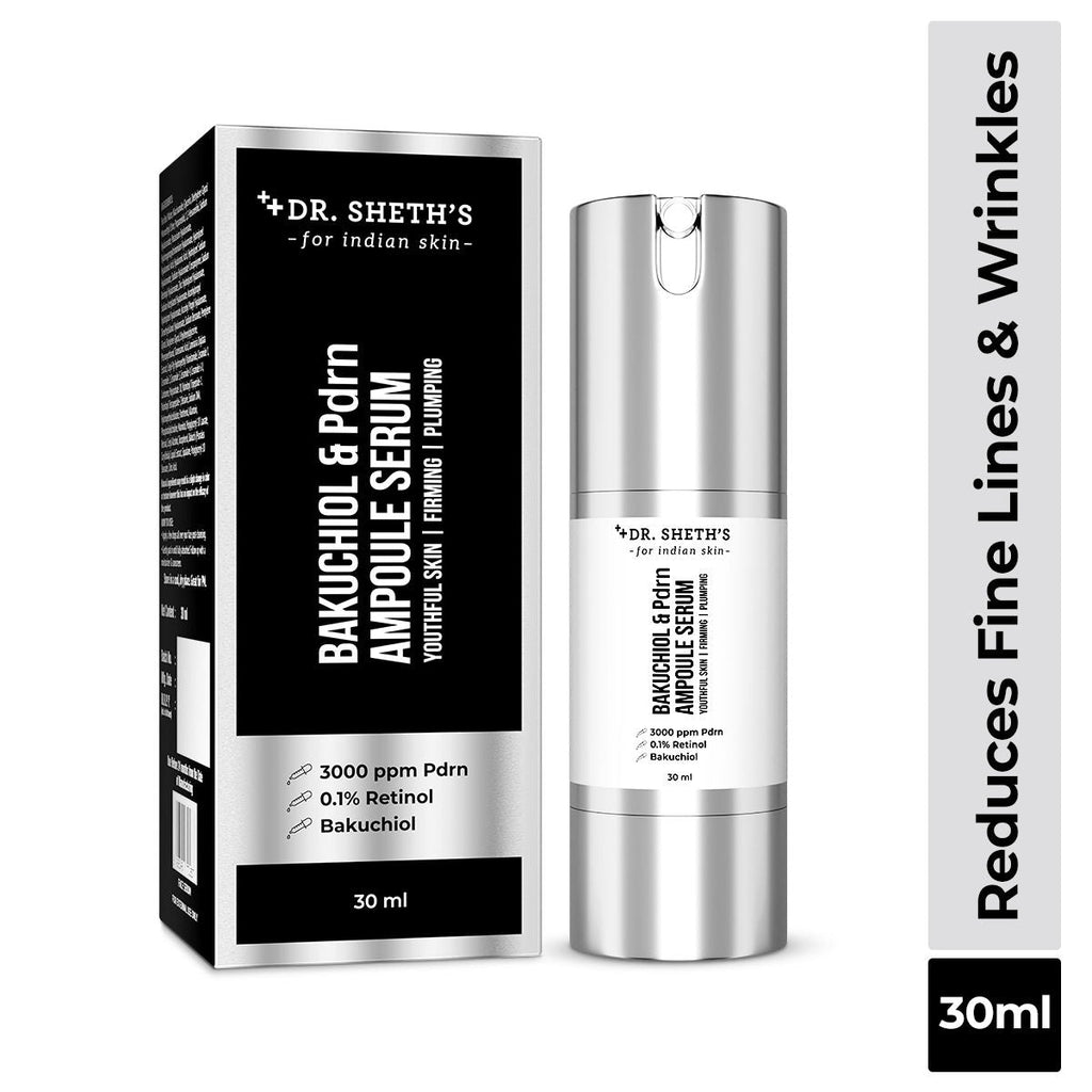 Dr. Sheth's Bakuchiol & PDRN Ampoule Serum Anti-Aging, Reduces Wrinkles, Fine Lines & Repairs Skin