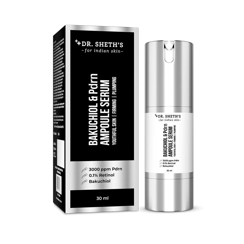 Dr. Sheth's Bakuchiol & PDRN Ampoule Serum Anti-Aging, Reduces Wrinkles, Fine Lines & Repairs Skin