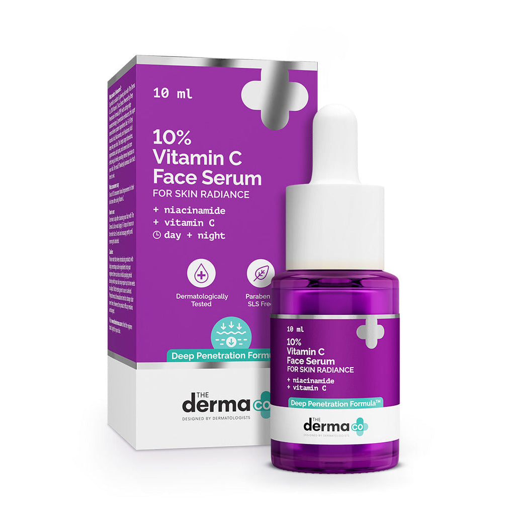 The Derma Co 10% Vitamin C Face Serum Reduces Pigmentation & Glowing Skin For All Skin Types