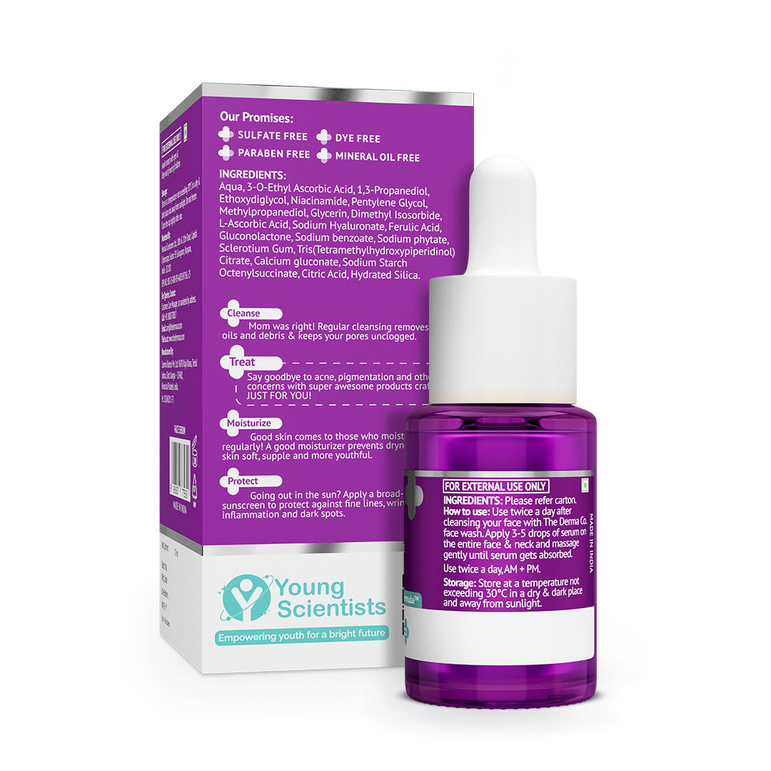 The Derma Co 10% Vitamin C Face Serum Reduces Pigmentation & Glowing Skin For All Skin Types
