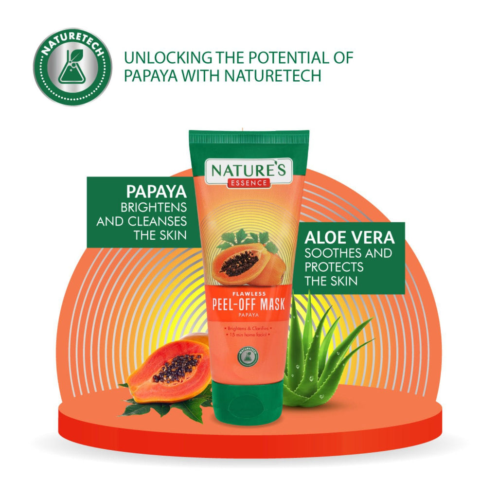 Nature's Essence Flawless Peel-Off Mask For Glowing Skin Papaya Face Mask