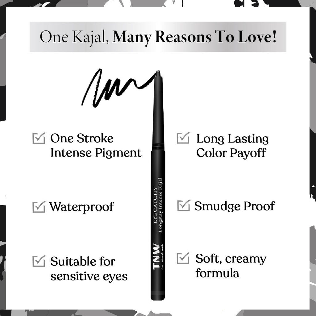 TNW The Natural Wash Eyecatchy Longstay Intense Waterproof Kajal Lasts Upto 12 Hrs