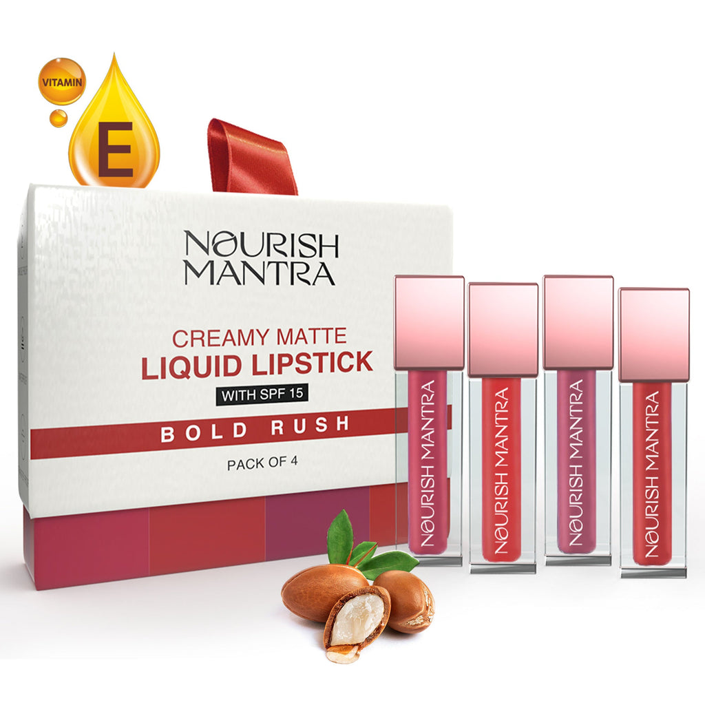 Nourish Mantra Liquid Lipstick Muted Magic Creamy Matte with SPF