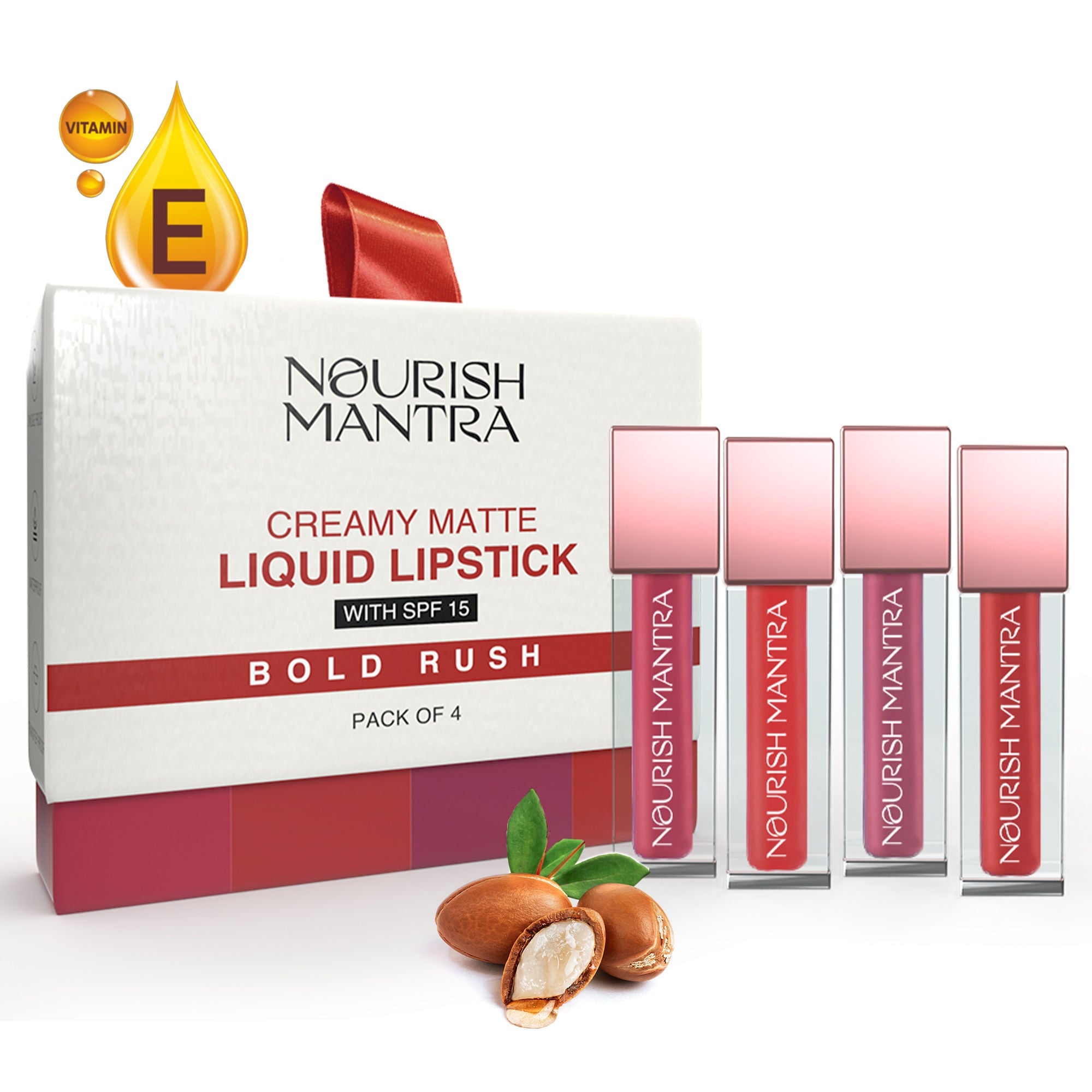 Nourish Mantra Liquid Lipstick Muted Magic Creamy Matte with SPF
