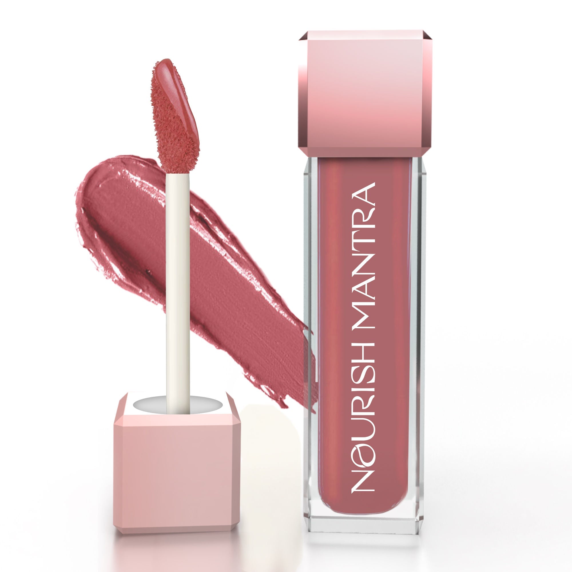 Nourish Mantra Liquid Lipstick Creamy Matte with SPF/ Water Proof, Smudge Proof Shade Masoom Pink