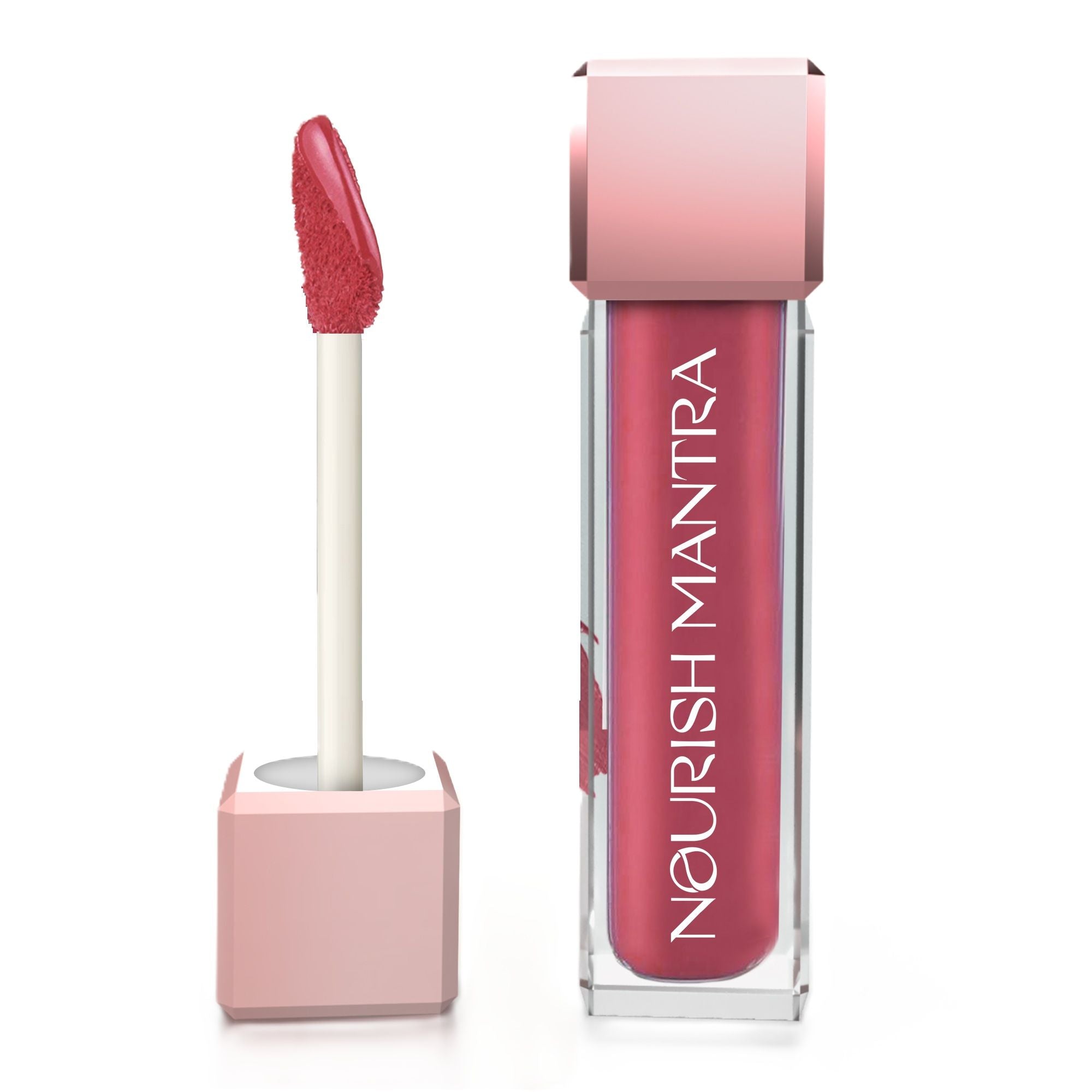Nourish Mantra Liquid Lipstick Creamy Matte with SPF/ Water Proof, Smudge Proof Shade Masoom Pink