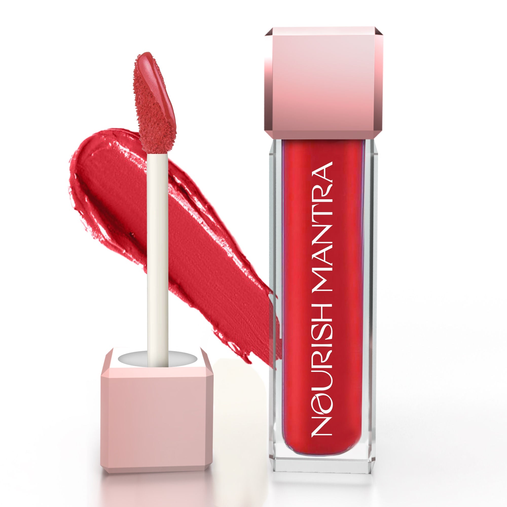 Nourish Mantra Liquid Lipstick Creamy Matte with SPF/ Water Proof, Smudge Proof Shade Masoom Pink