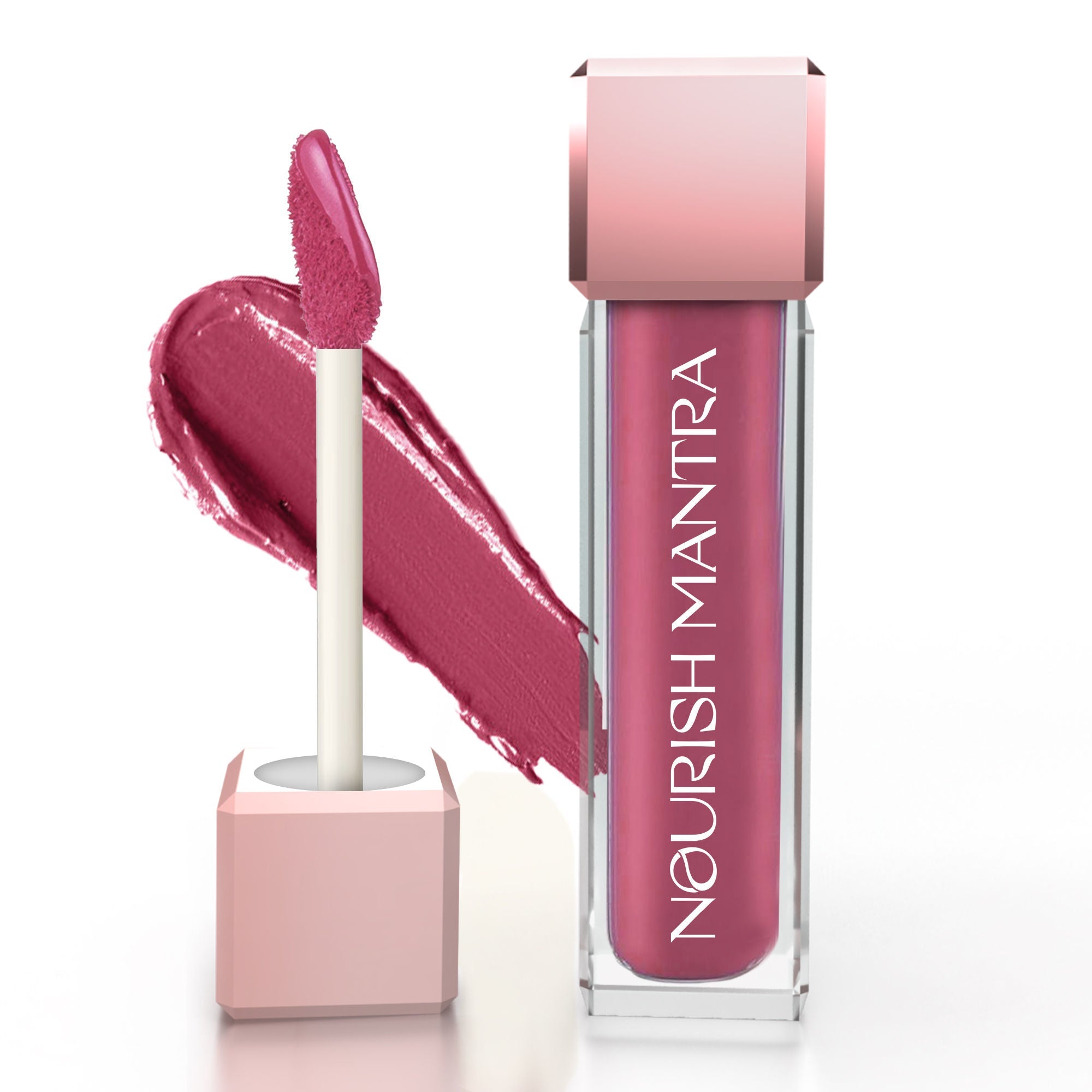Nourish Mantra Liquid Lipstick Creamy Matte with SPF/ Water Proof, Smudge Proof Shade Masoom Pink
