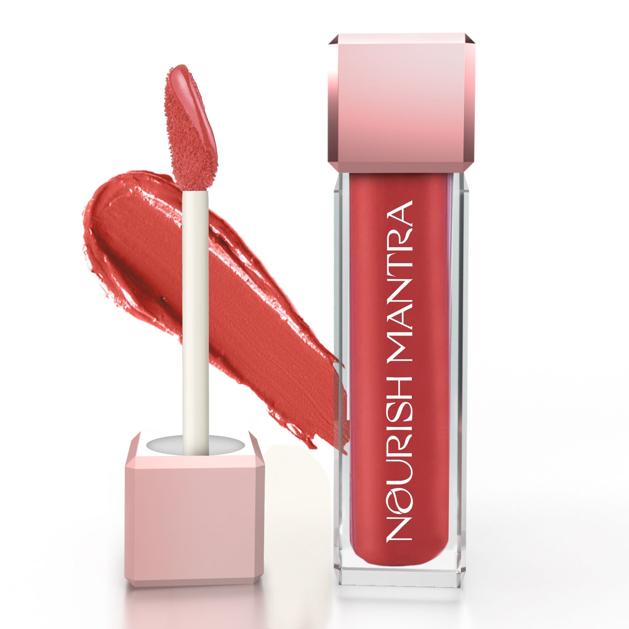 Nourish Mantra Liquid Lipstick Creamy Matte with SPF/ Water Proof, Smudge Proof Shade Masoom Pink