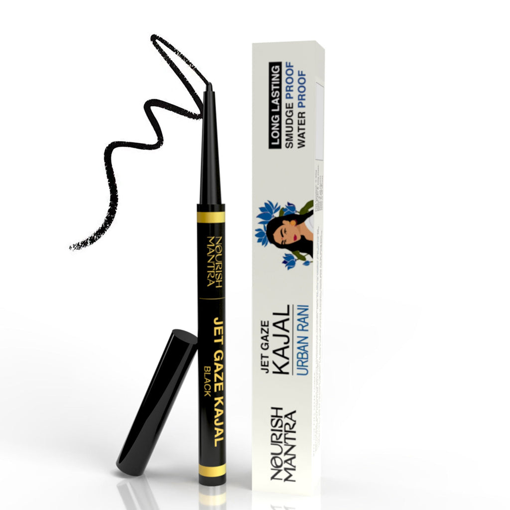 Nourish Mantra Jet Gaze Kajal Urban Rani - Blue with Almond Oil & Vitamin E