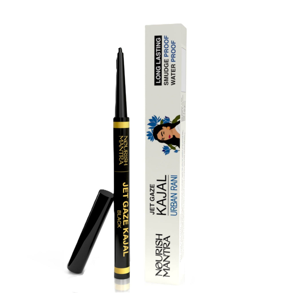 Nourish Mantra Jet Gaze Kajal Urban Rani - Blue with Almond Oil & Vitamin E