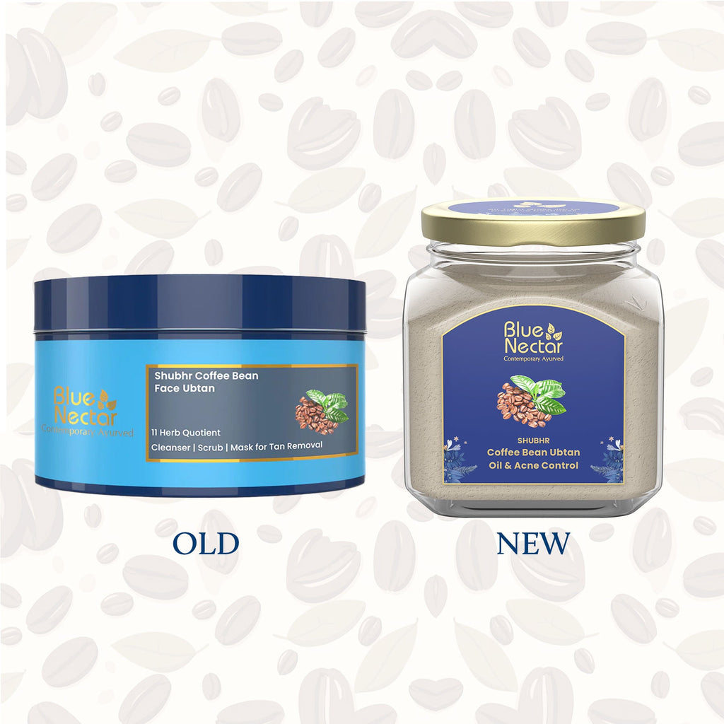 Blue Nectar Coffee Bean Ubtan Face Pack & Mask for Skin Repair & Detan (11 Herbs)