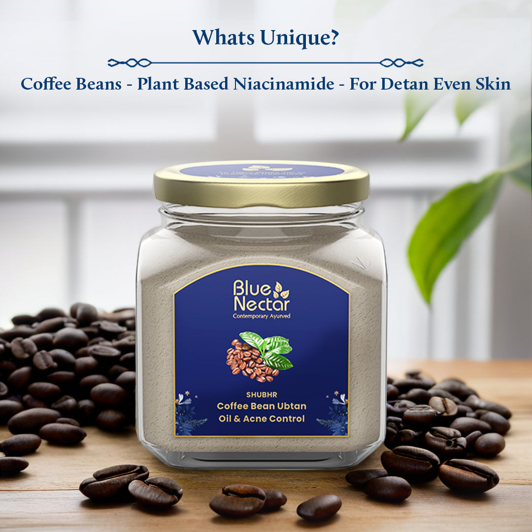 Blue Nectar Coffee Bean Ubtan Face Pack & Mask for Skin Repair & Detan (11 Herbs)