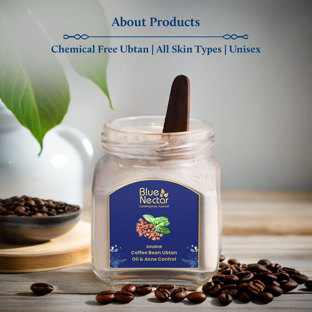 Blue Nectar Coffee Bean Ubtan Face Pack & Mask for Skin Repair & Detan (11 Herbs)