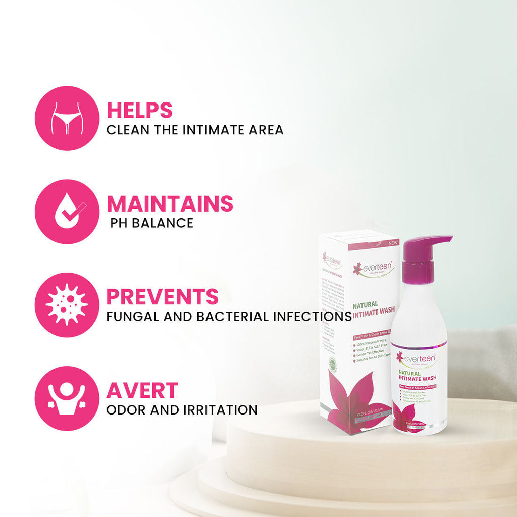 Everteen Natural Intimate Wash for Feminine Hygiene in Women - 1 Pack
