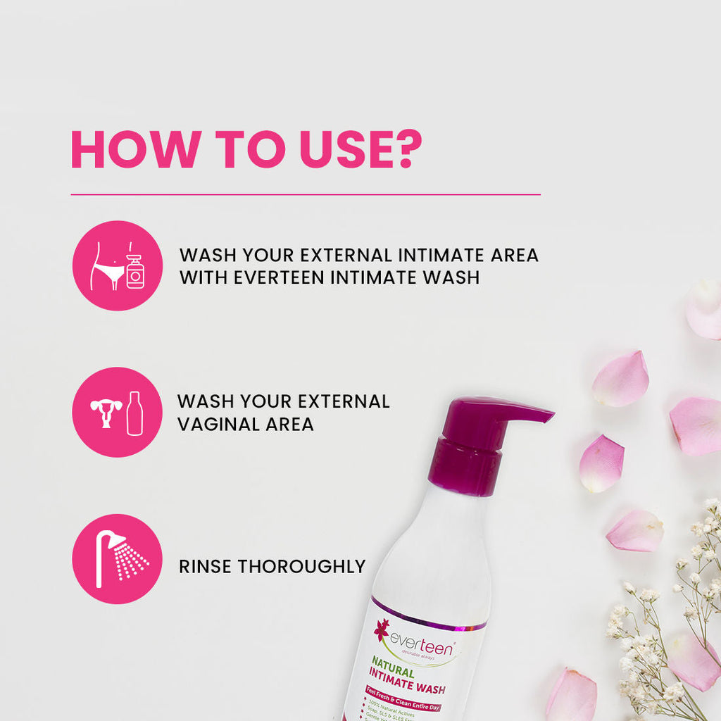 Everteen Natural Intimate Wash for Feminine Hygiene in Women - 1 Pack