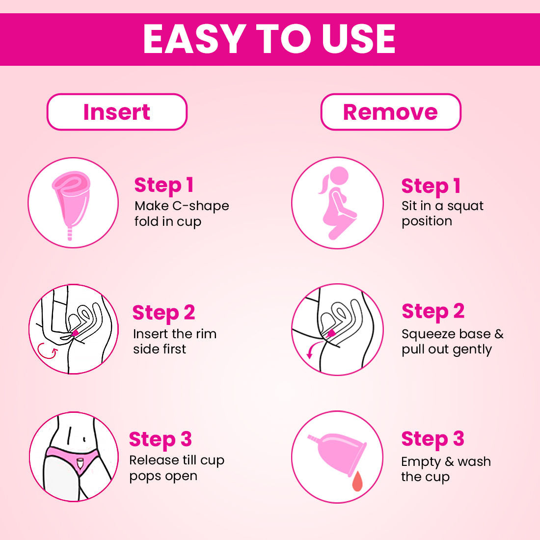 Everteen Menstrual Cup (S) for Women - 12 hours Leak-Proof Protection