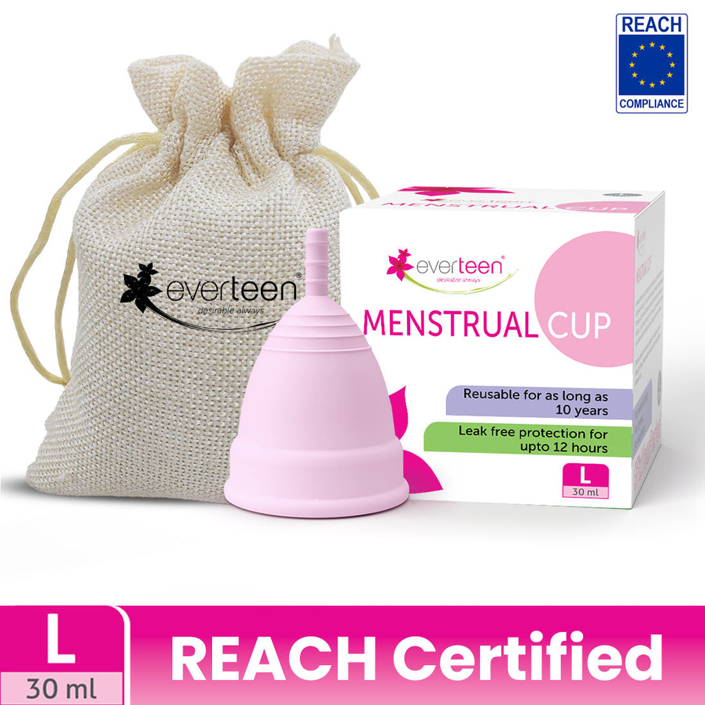 Everteen Menstrual Cup 30ml for Women - 12 hours Leak-Proof Protection