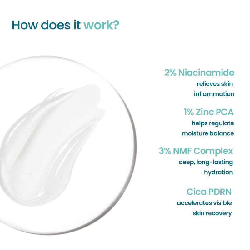 WishCare 2:1:3 NMF Oil Free Water Gel Moisturizer for Oily & Acne Prone Skin with Niacinamide & Cica