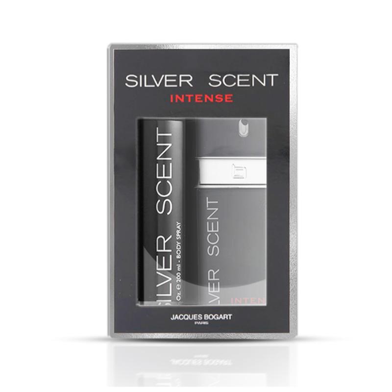 Jacques Bogart Silver Scent Intense Set (Eau De Toilette + Body Spray) For Him