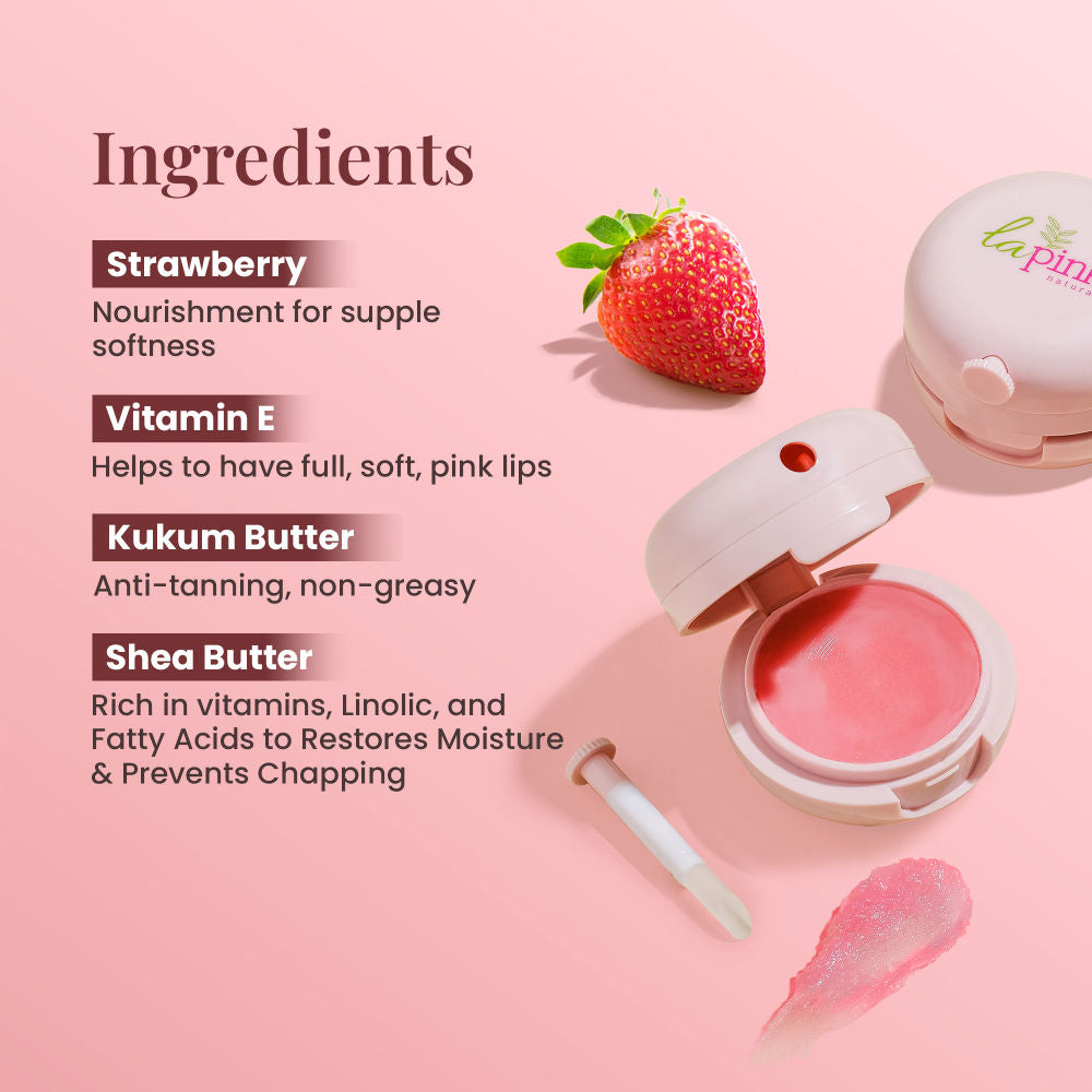 La Pink Tinted Lip Balm With Shea Kokum Butter Deep Nourishment And Hydration
