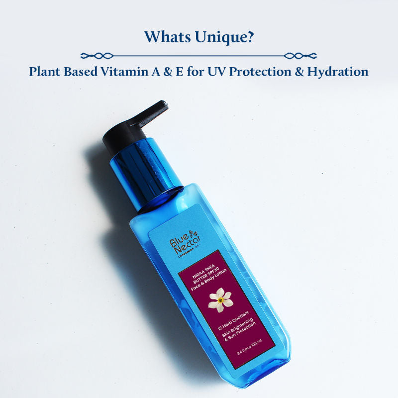 Blue Nectar SPF 30 Pa++ Body Lotion With Body Butter For Women & Men