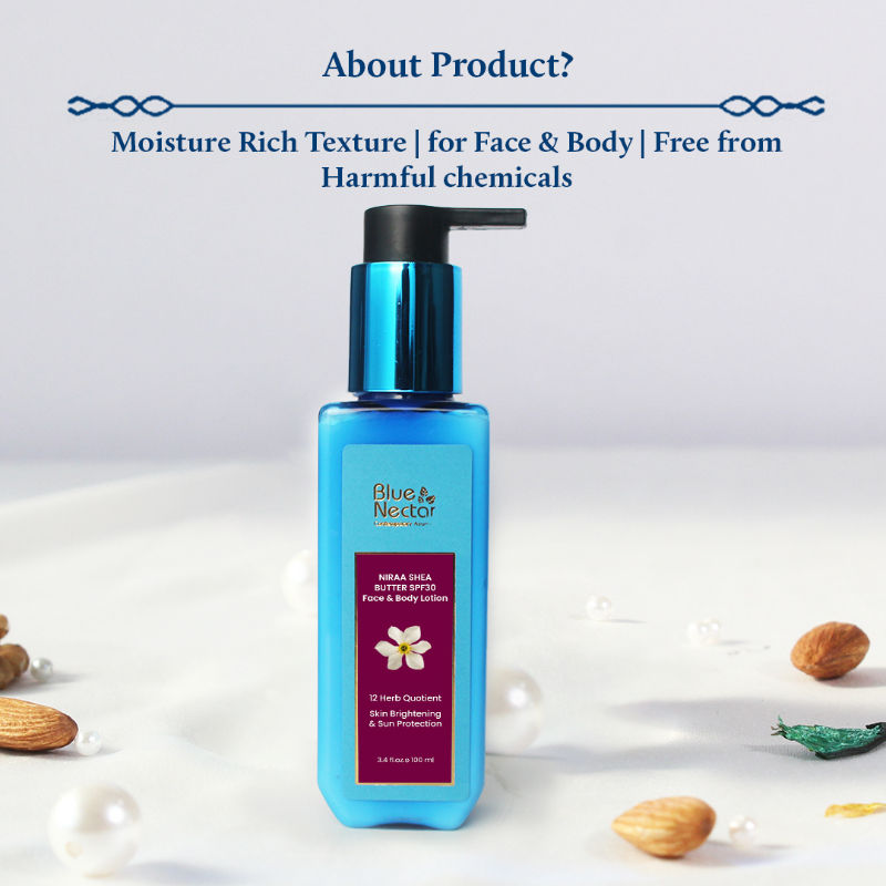Blue Nectar SPF 30 Pa++ Body Lotion With Body Butter For Women & Men