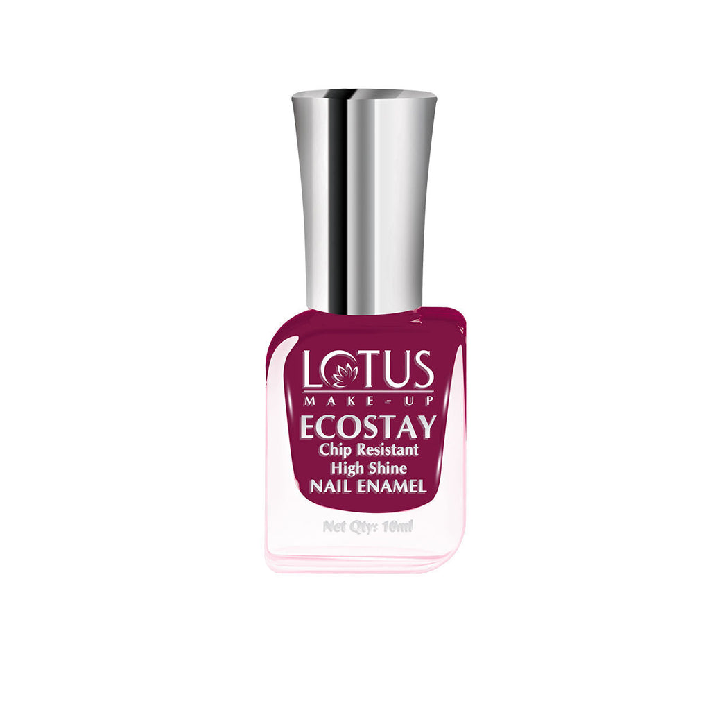 Lotus Make-Up Ecostay Nail Enamel Maroon Love, Easy to Apply & Glossy Finish