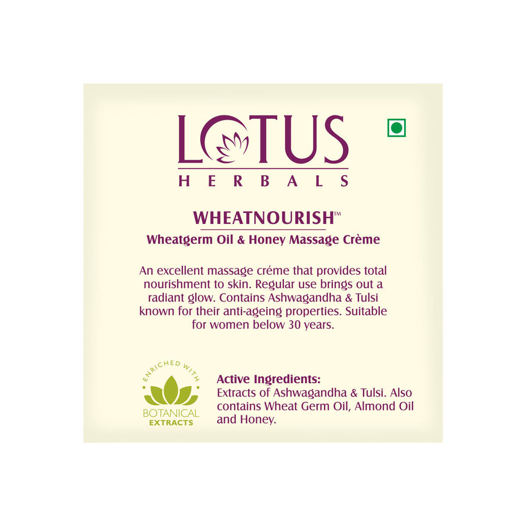 Lotus Herbals Wheatnourish Wheatgerm Oil & Honey Massage Cream