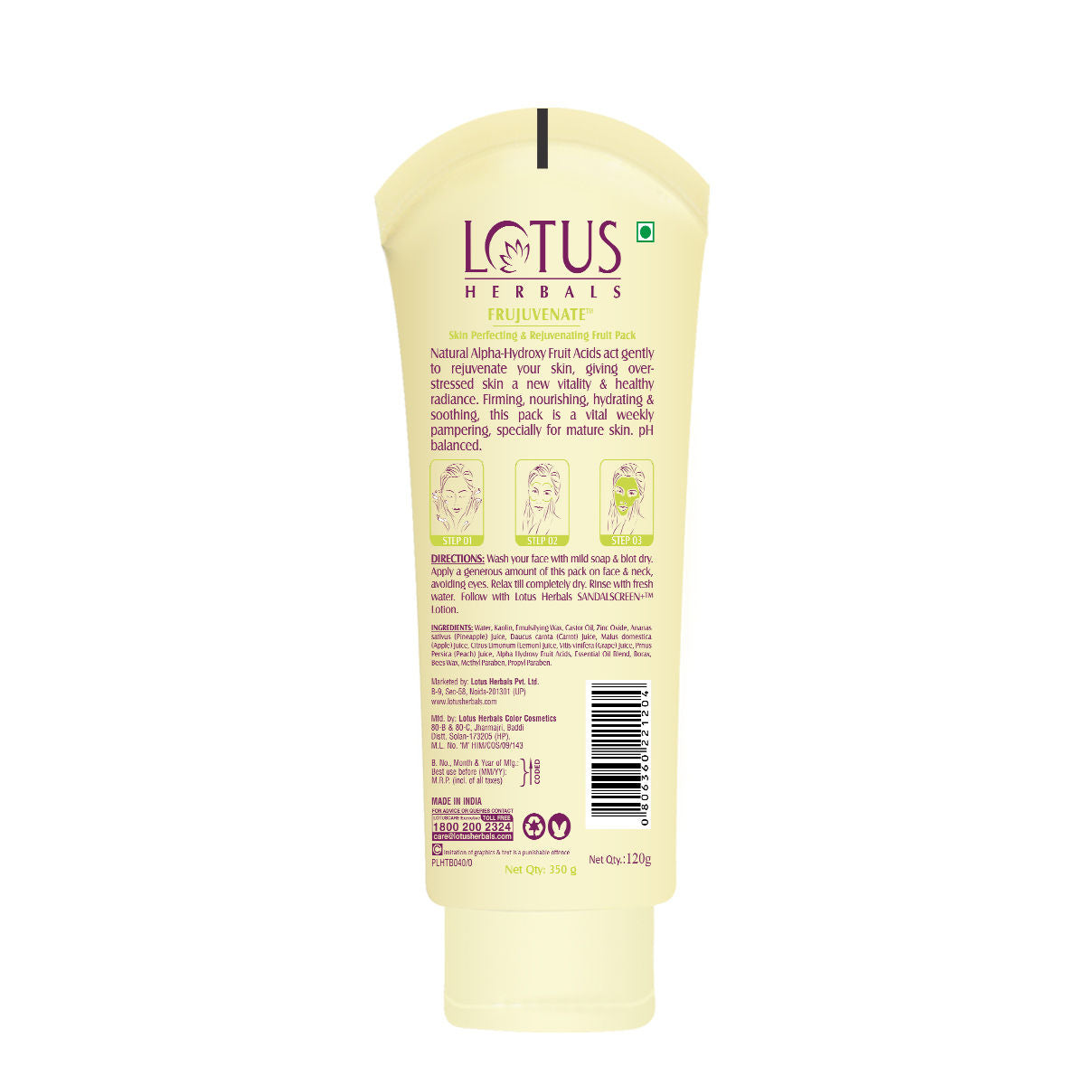 Lotus Herbals Frujuvenate Skin Perfecting & Rejuvenating Fruit Pack