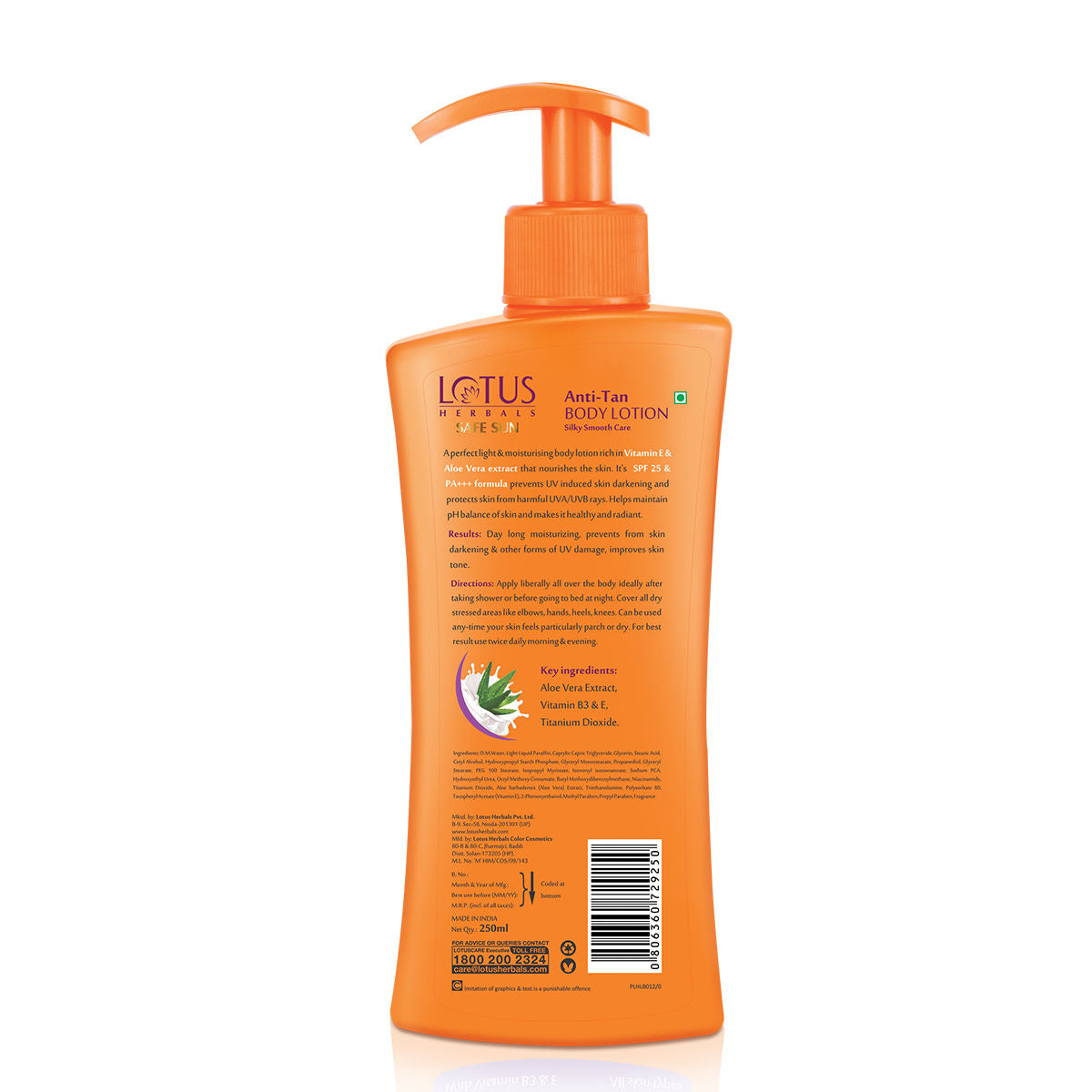 Lotus Herbals Safe Sun Anti-Tan Body Lotion SPF25 PA+++