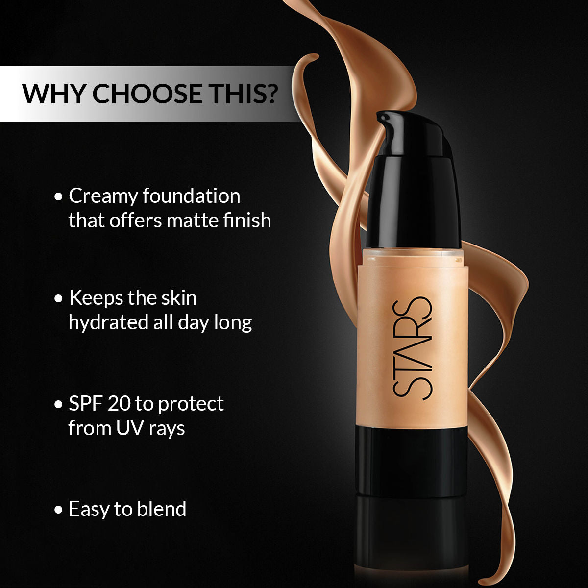 Stars Cosmetics Micro Liquid Foundation For Face Makeup Matte Finish
