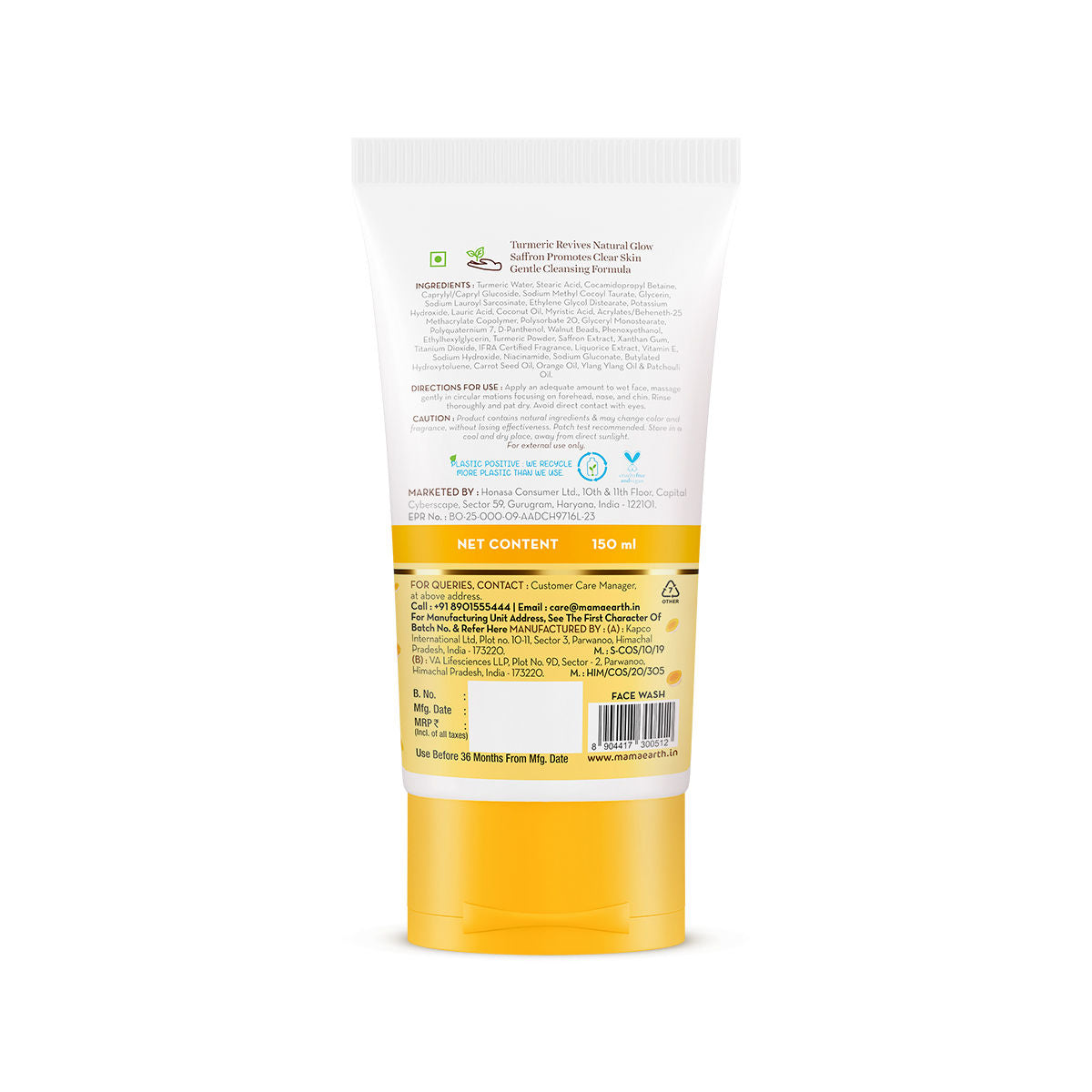 Mamaearth Ubtan Face Wash With Turmeric & Saffron For Tan Removal