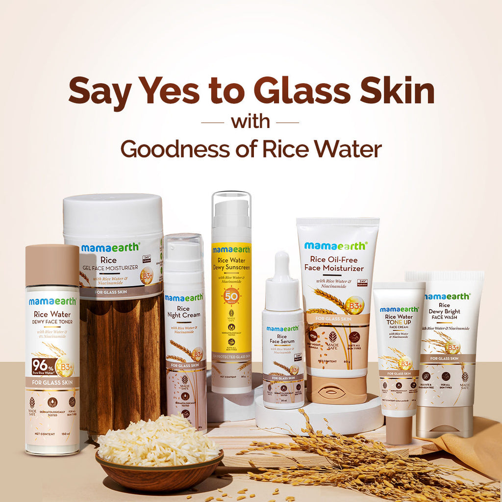 Mamaearth Rice Face Wash With Rice Water & Niacinamide for Glass Skin