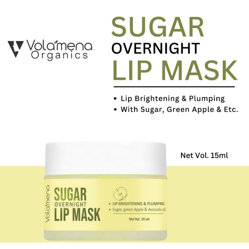 Volamena Overnight Lip Mask With Sugar, Green Apple Extract & Avocado Oil