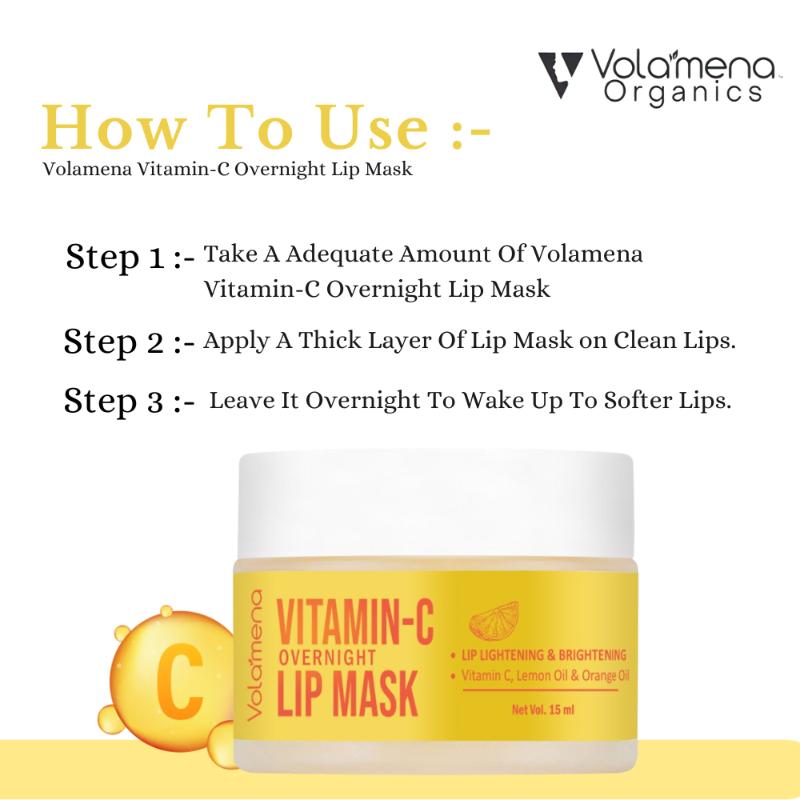 Volamena Overnight Lip Mask With Vitamic C, Lemon & Orange