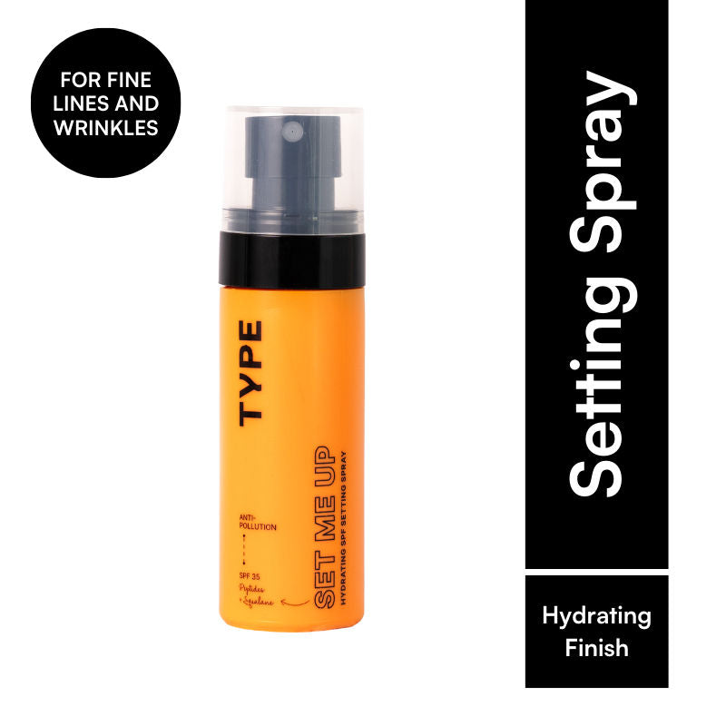 Type Beauty Hydrating Setting Spray SPF 35 PA+++ Face Makeup 12Hr Set For Dry Skin