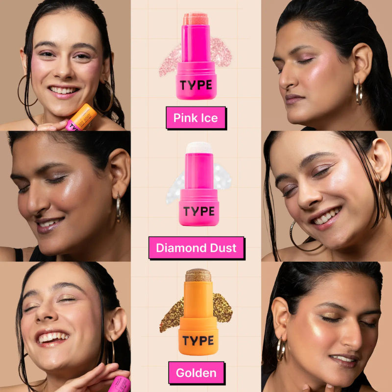 Type Beauty Get Even Hydra Jelly Tint with Vitamin C For Cheeks, Lips and Eyes