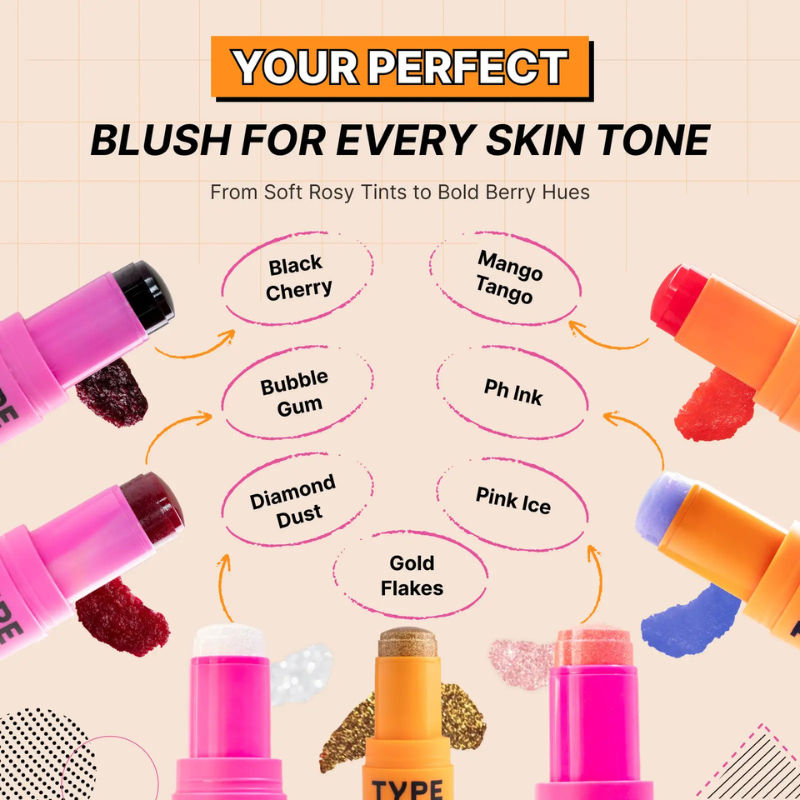 Type Beauty Zit Quit Hydra Jelly Tint with Azelaic Acid For Cheeks, Lips and Eyes