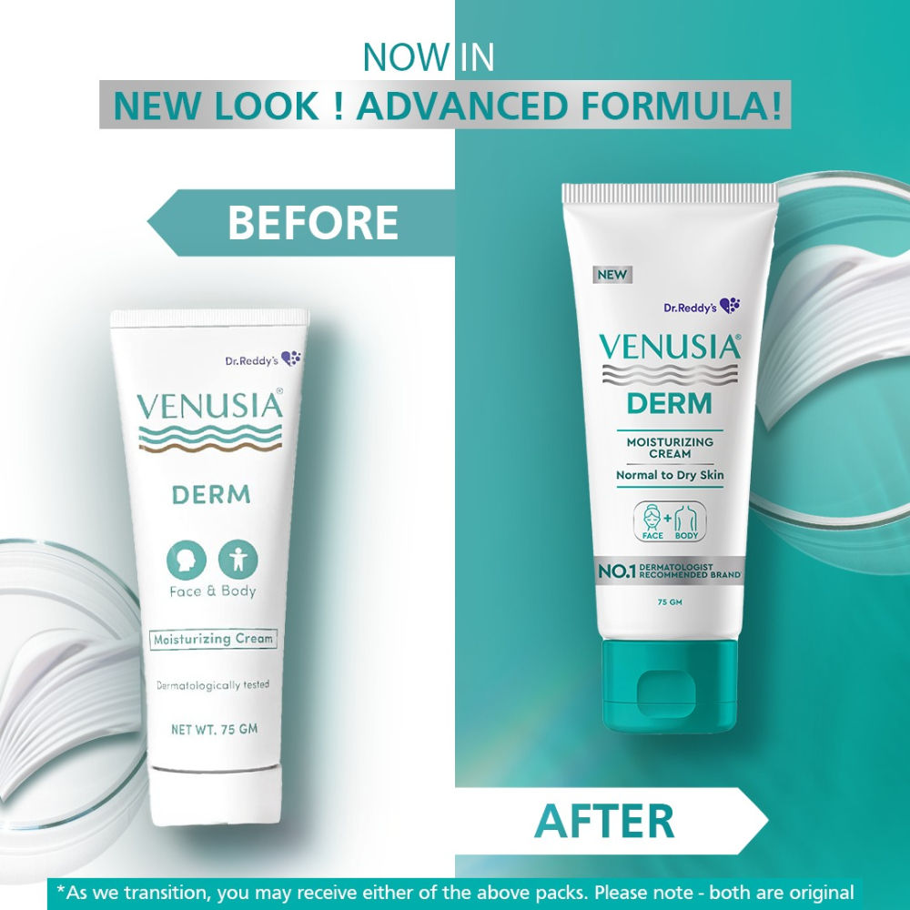Venusia Derm Moisturizing Lotion | 24-hour Intense Hydration| |Hypoallergenic | 75g