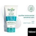 Simple Daily Skin Detox Purifying Facial Wash, 100% Soap Free | Gentle on Acne prone skin