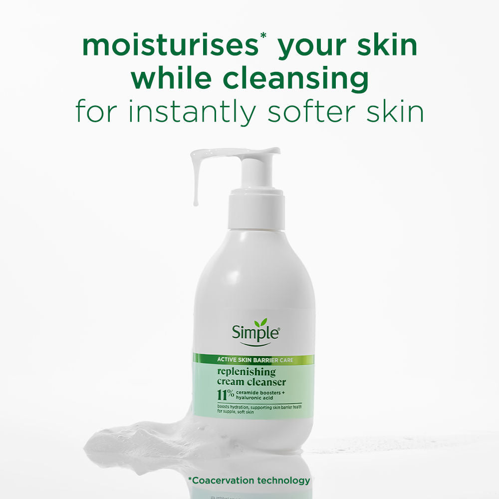 SIMPLE Active Skin Barrier Care, with 11% Ceramide Boosters for Sensitive Skin