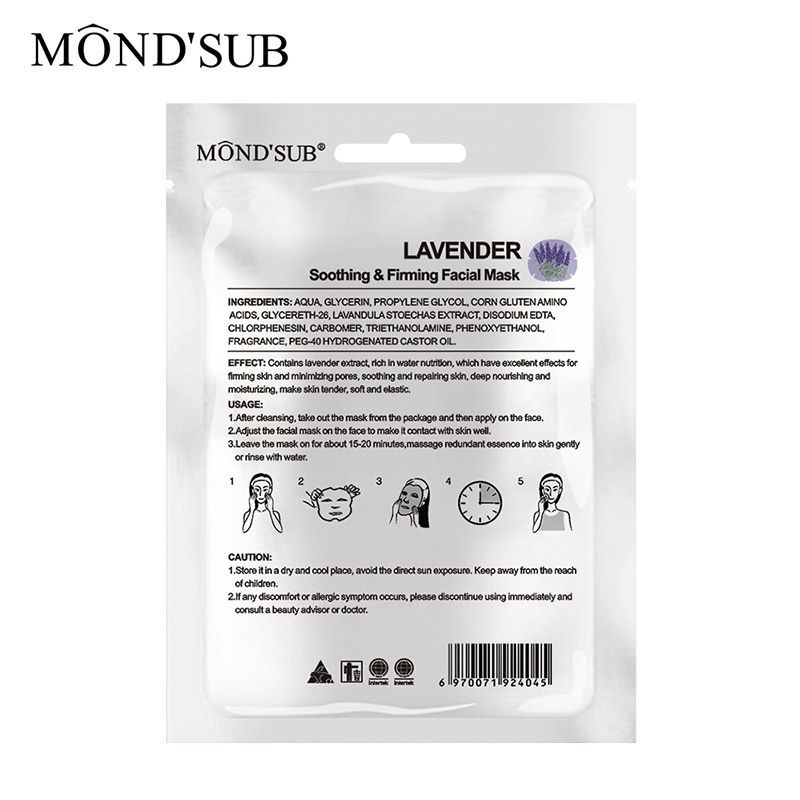Mond'Sub Lavender Soothing & Firming Facial Mask Sheet