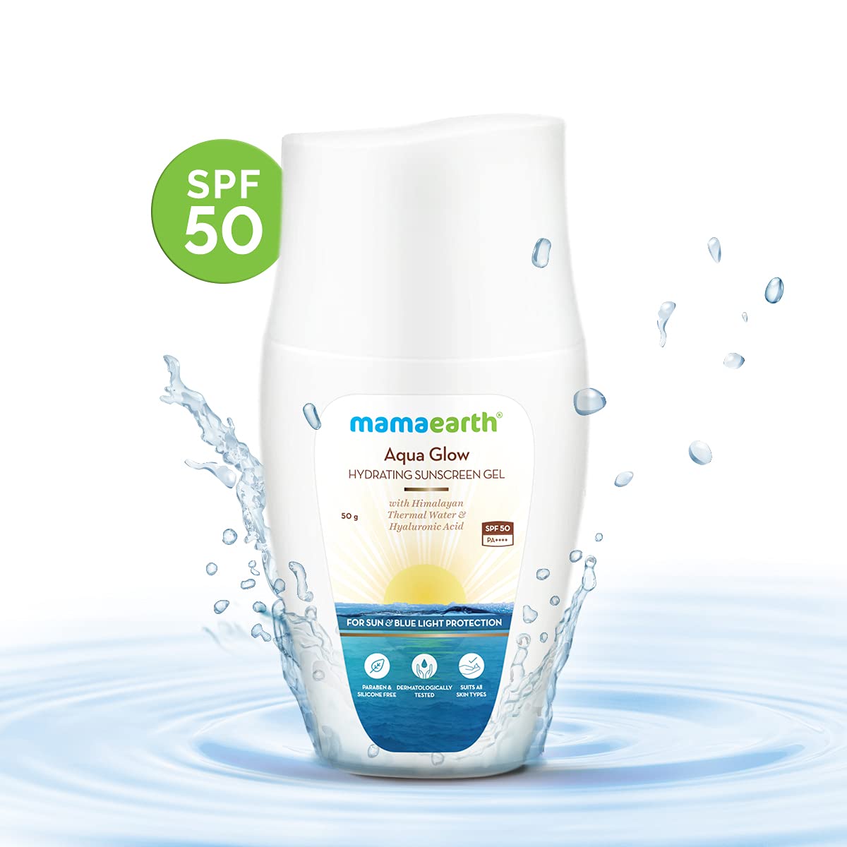 Mamaearth Aqua Glow Hydrating Sunscreen Gel With Himalayan Thermal Water & Hyaluronic Acid