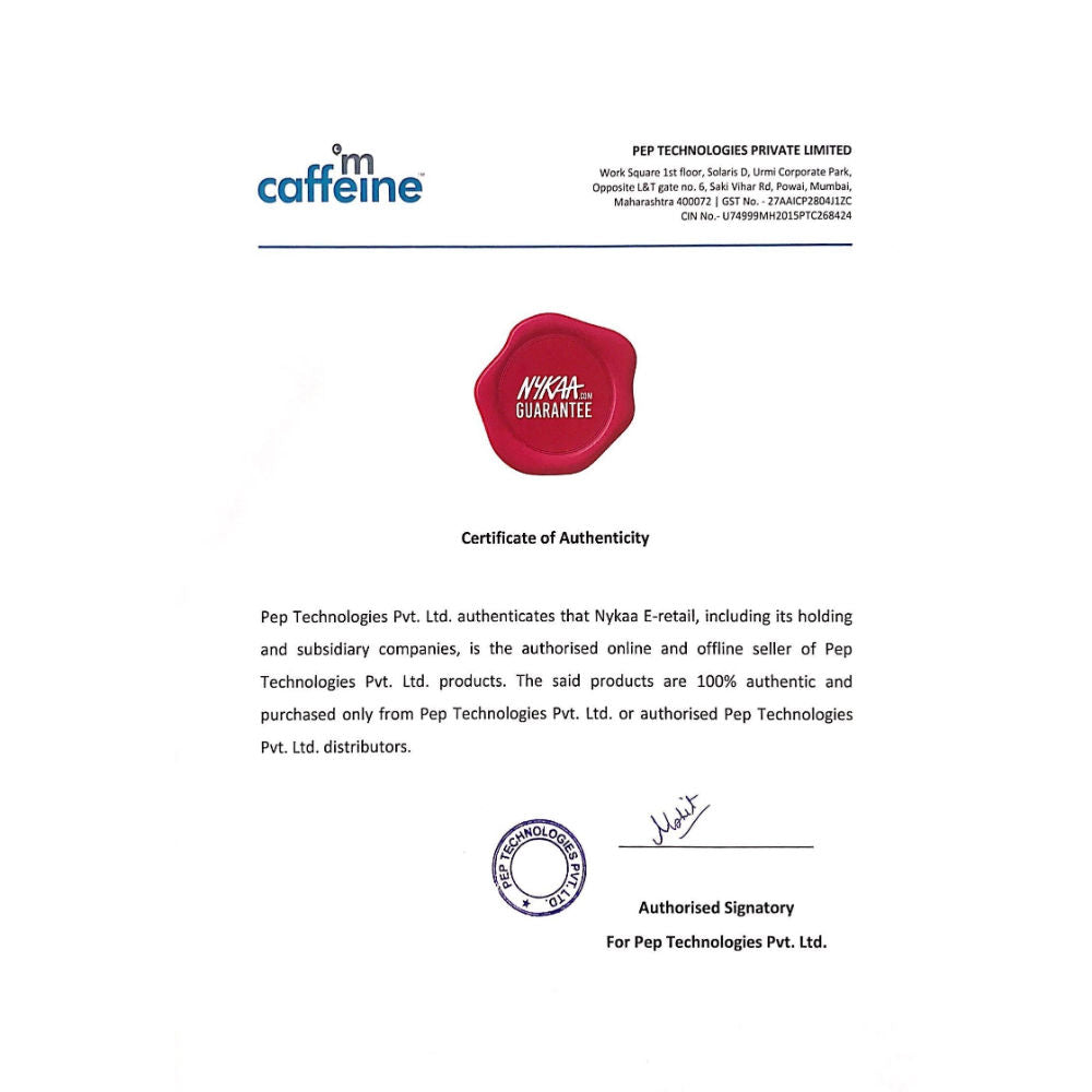 MCaffeine Oil-Free Coffee Face Moisturizer Gel with Hyaluronic Acid & Pro-Vit B5 for Deep Hydration
