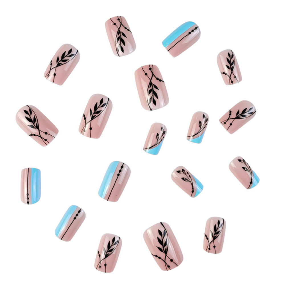 Secret Lives Black Leaves Design With Pink & Black Color