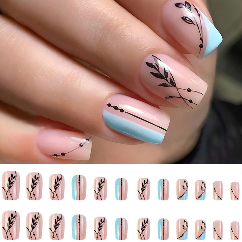 Secret Lives Black Leaves Design With Pink & Black Color