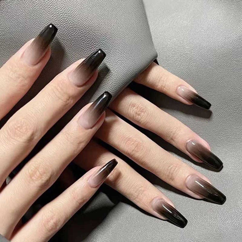 Secret Lives Long Black Color With Semi Transparent Bottom