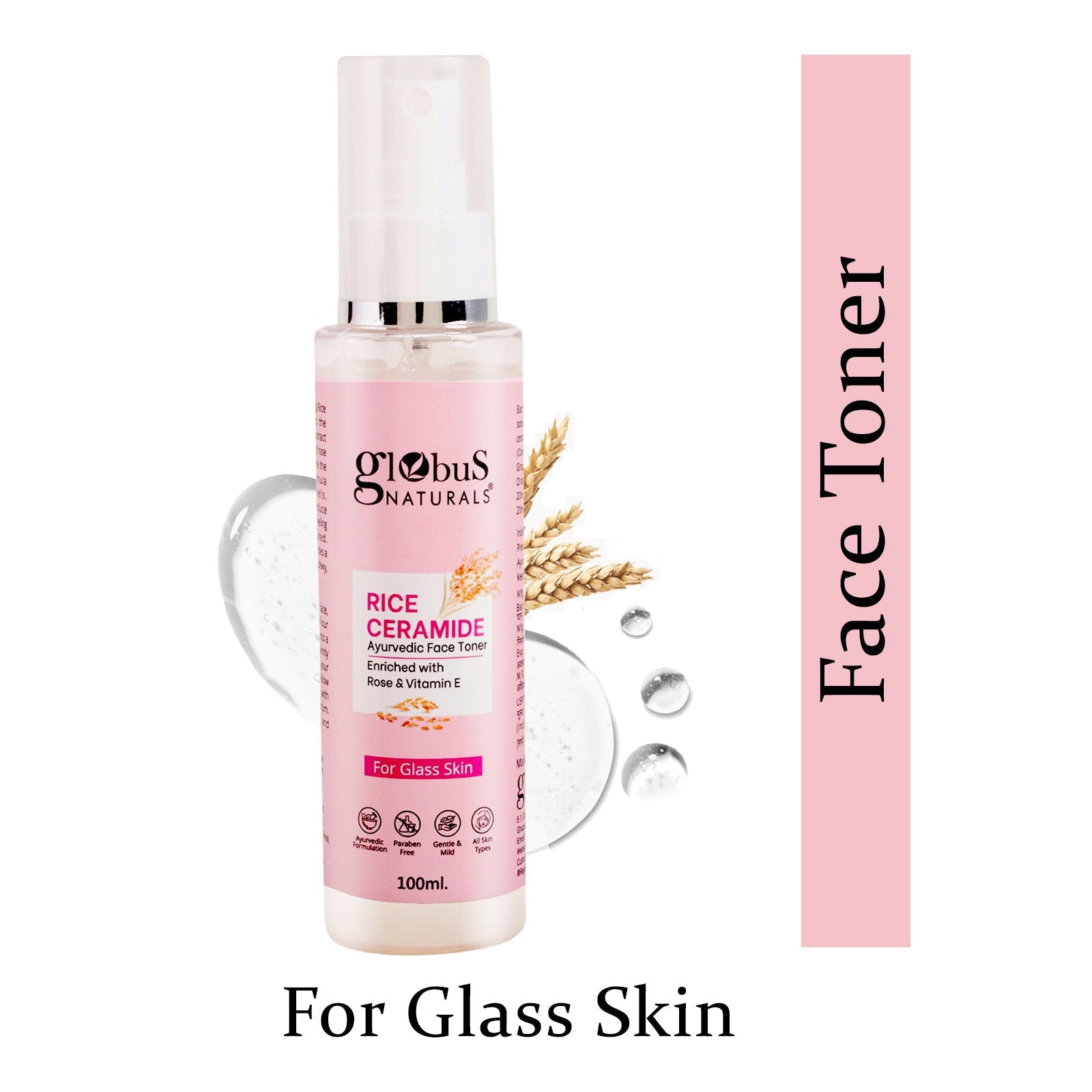 Globus Naturals Rice Ceramide Ayurvedic Face Toner