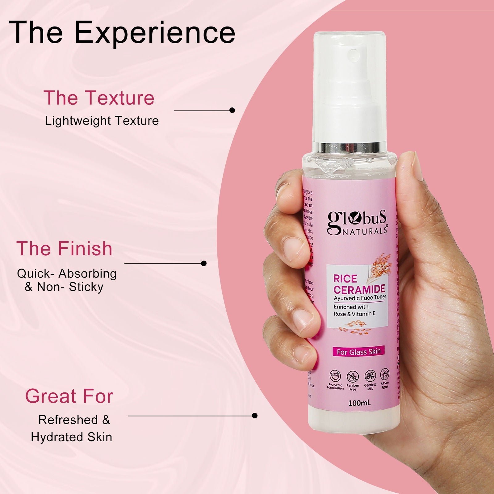 Globus Naturals Rice Ceramide Ayurvedic Face Toner